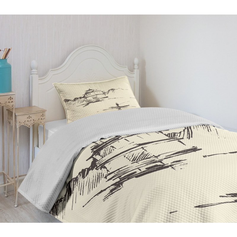 Pagoda Fisherman Bedspread Set