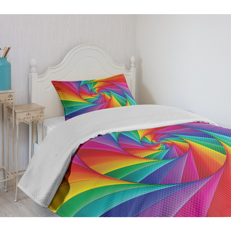 Abstract Art Vivid Swirl Bedspread Set
