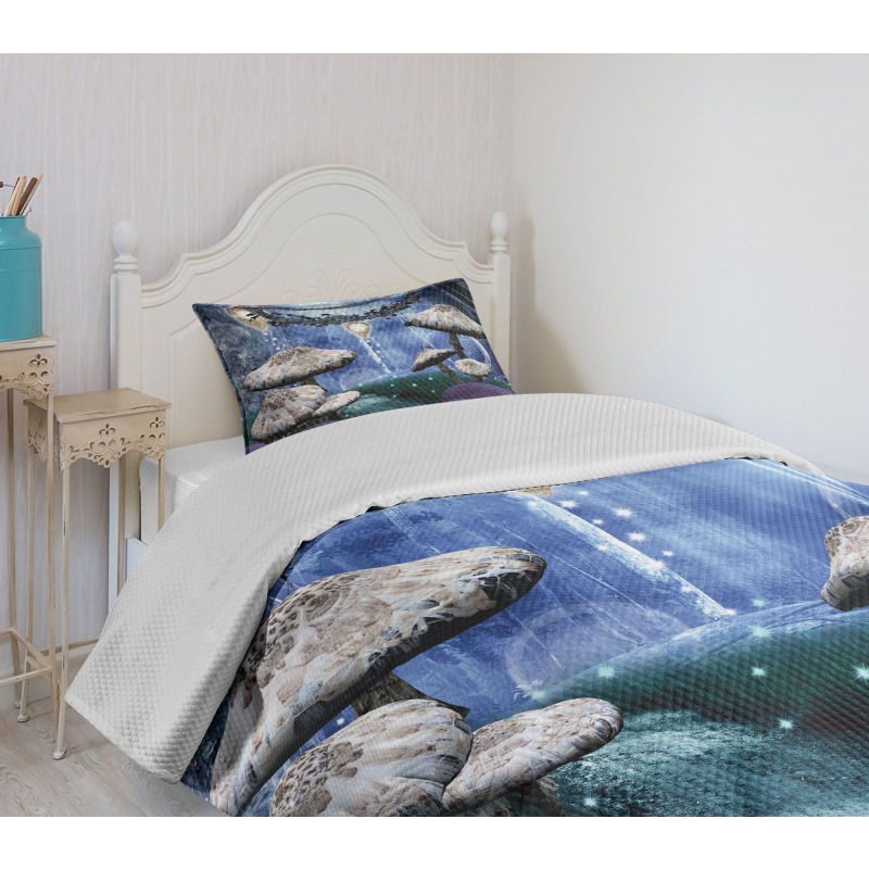 Dreamy Forest Mushroom Bedspread Set