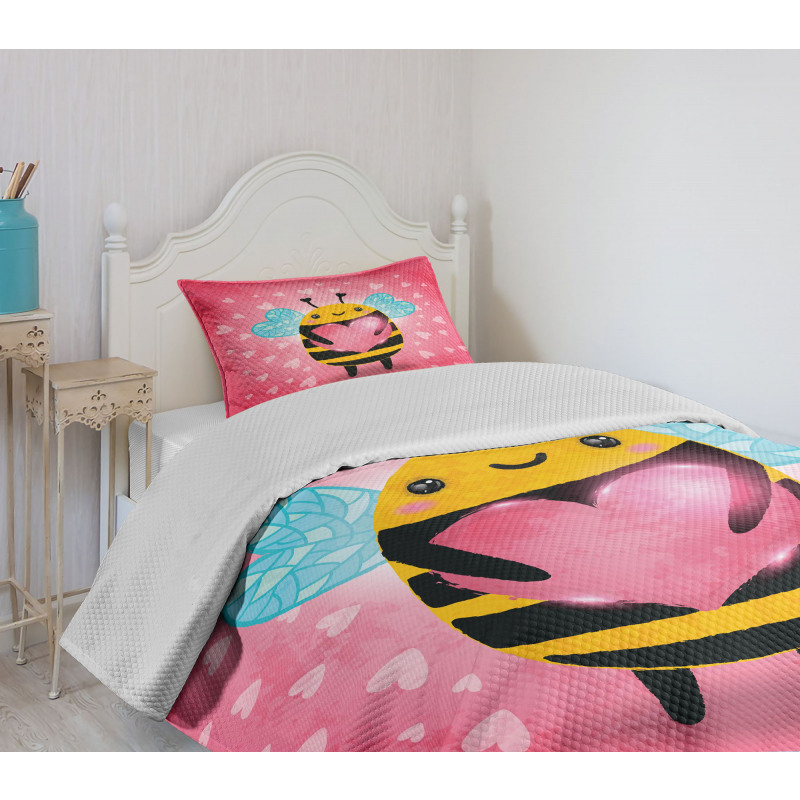 Bumblebee Cartoon Bedspread Set