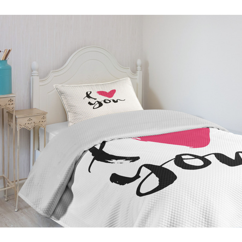 Hand Drawn Design Romantic Bedspread Set