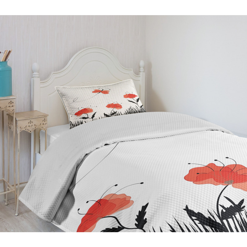 Abstract Pastoral Field Bedspread Set