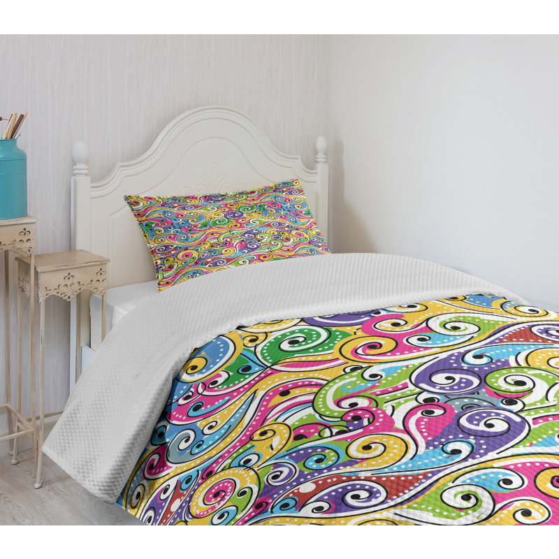 Funky Doodle Summer Art Bedspread Set