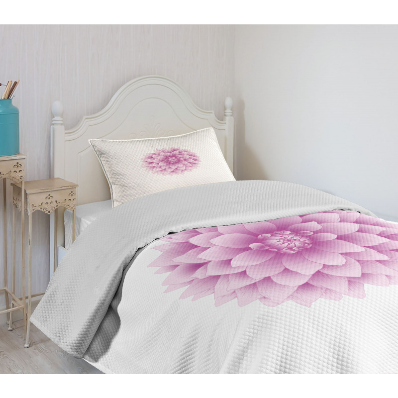 Purple Dahlia with Magenta Bedspread Set