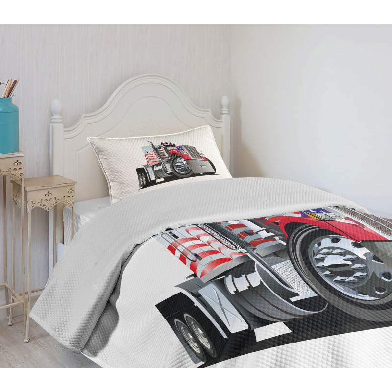 American Flag Motif Hood Bedspread Set