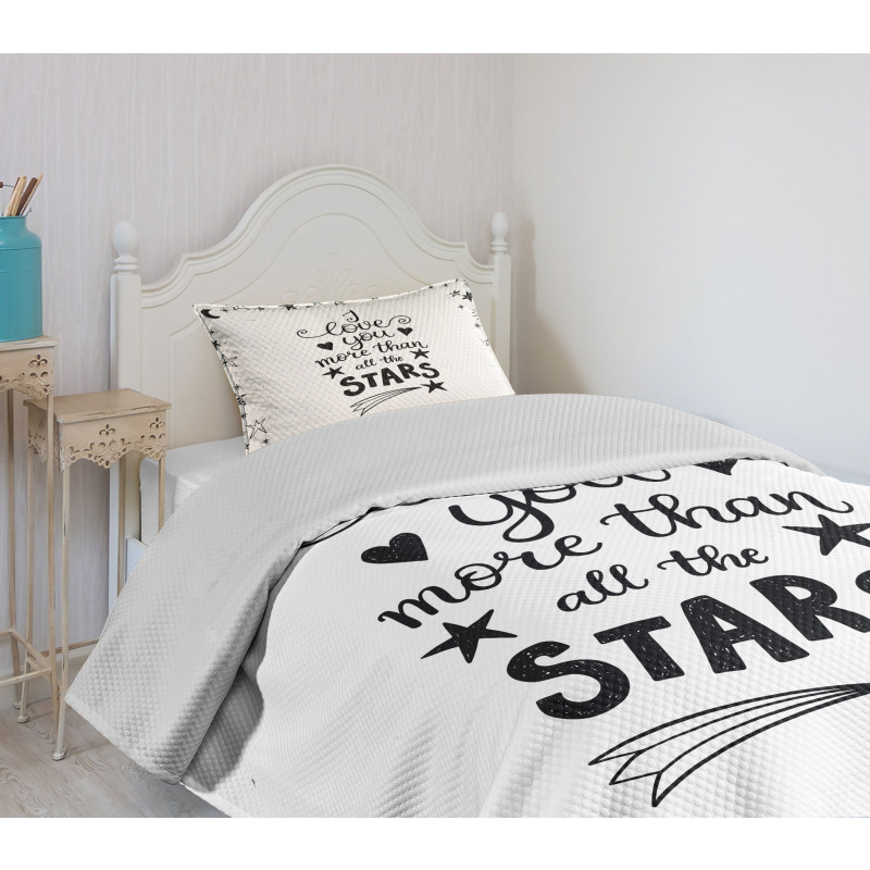 Stars for Loved Bedspread Set