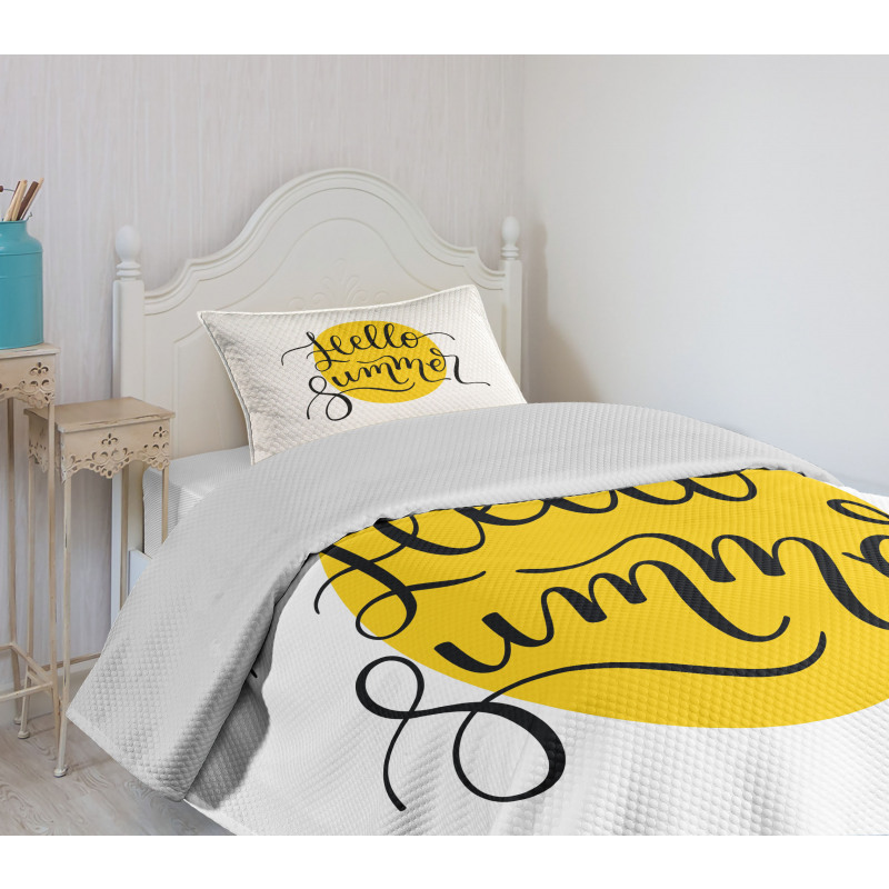 Letters on Yellow Bedspread Set