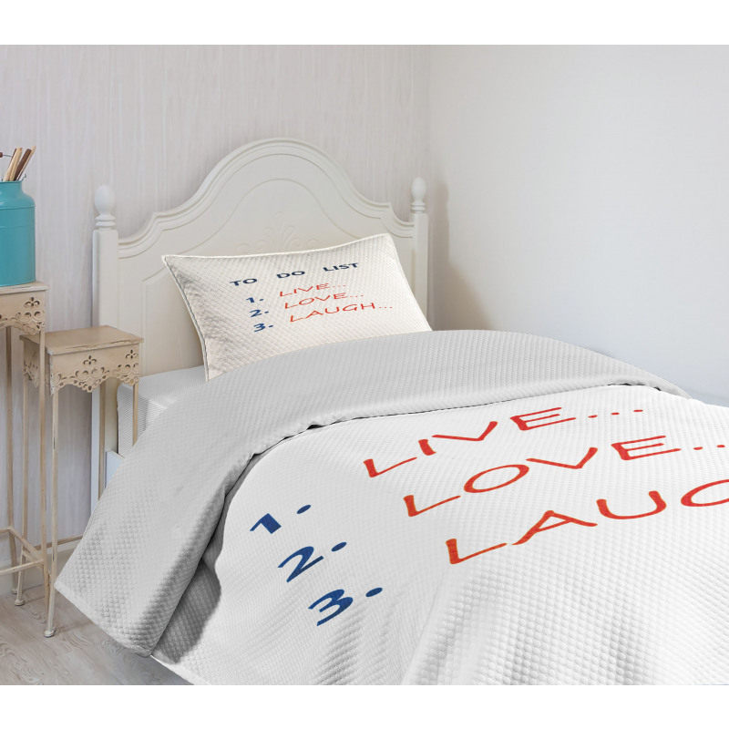 Do List Bedspread Set