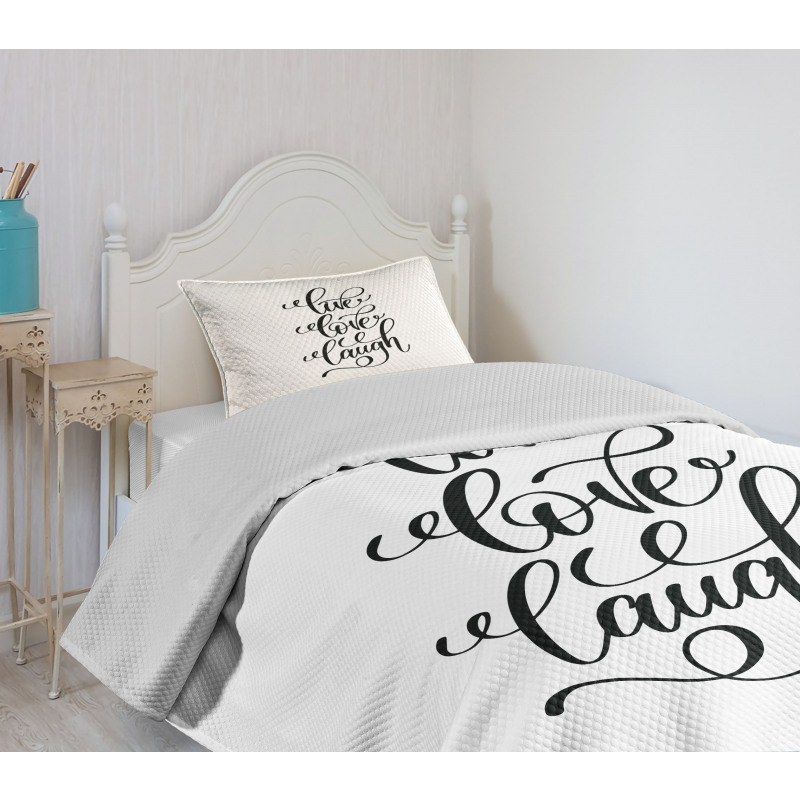 Live Love Composition Bedspread Set