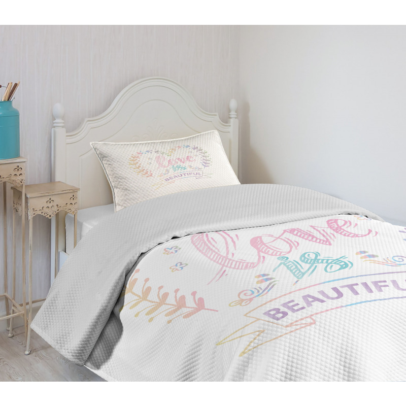 Pastel Dreamy Spring Bedspread Set