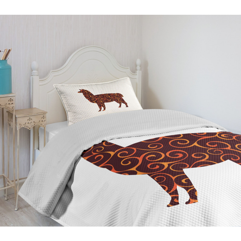 Animal Silhouette Lines Bedspread Set
