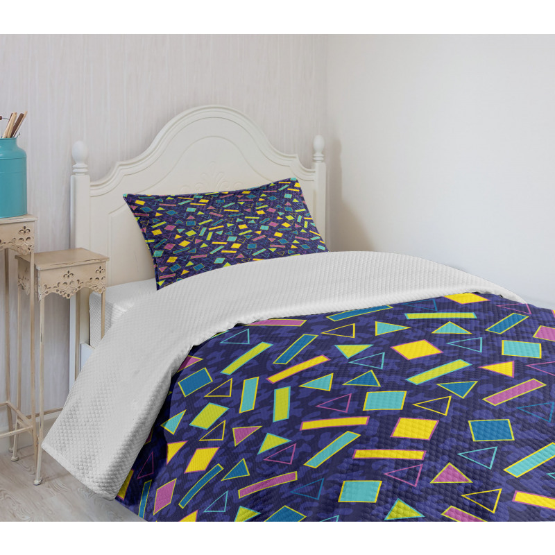 Retro 80s Memphis Fashion Bedspread Set