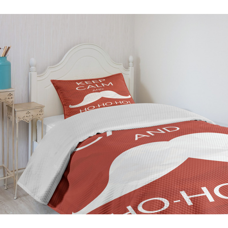 Ho Ho Ho Mustache Bedspread Set