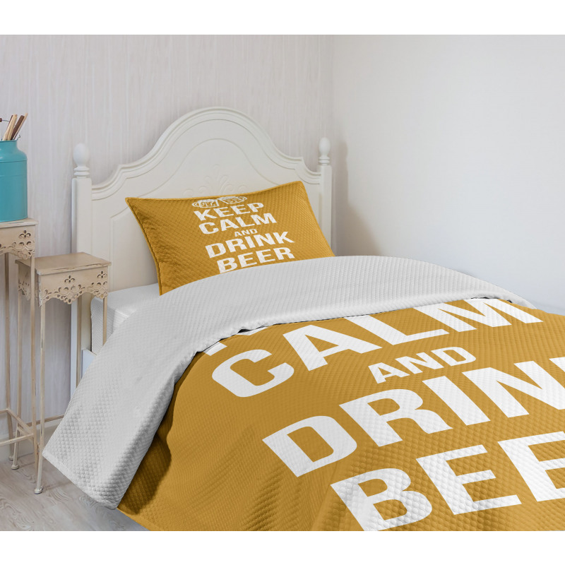 Drink Beer Retro Pub Bedspread Set