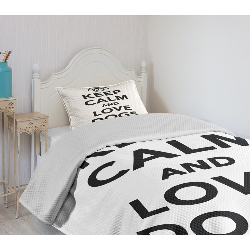 Words for Dog Lovers Bedspread Set