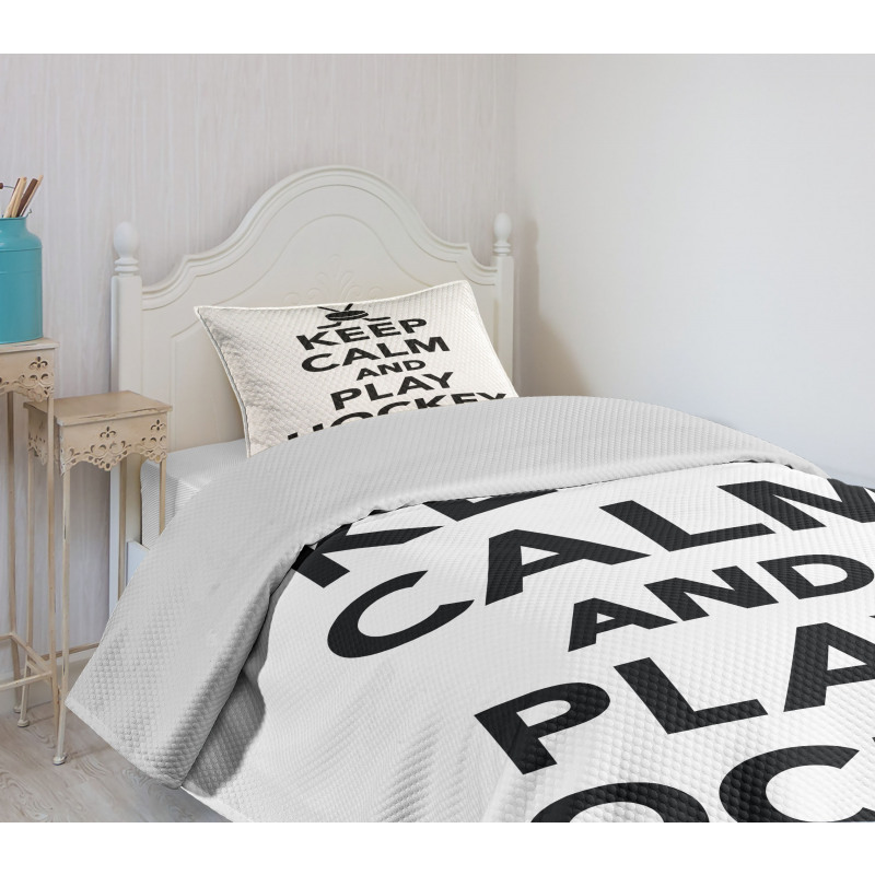 Keep Calm and Play Words Bedspread Set