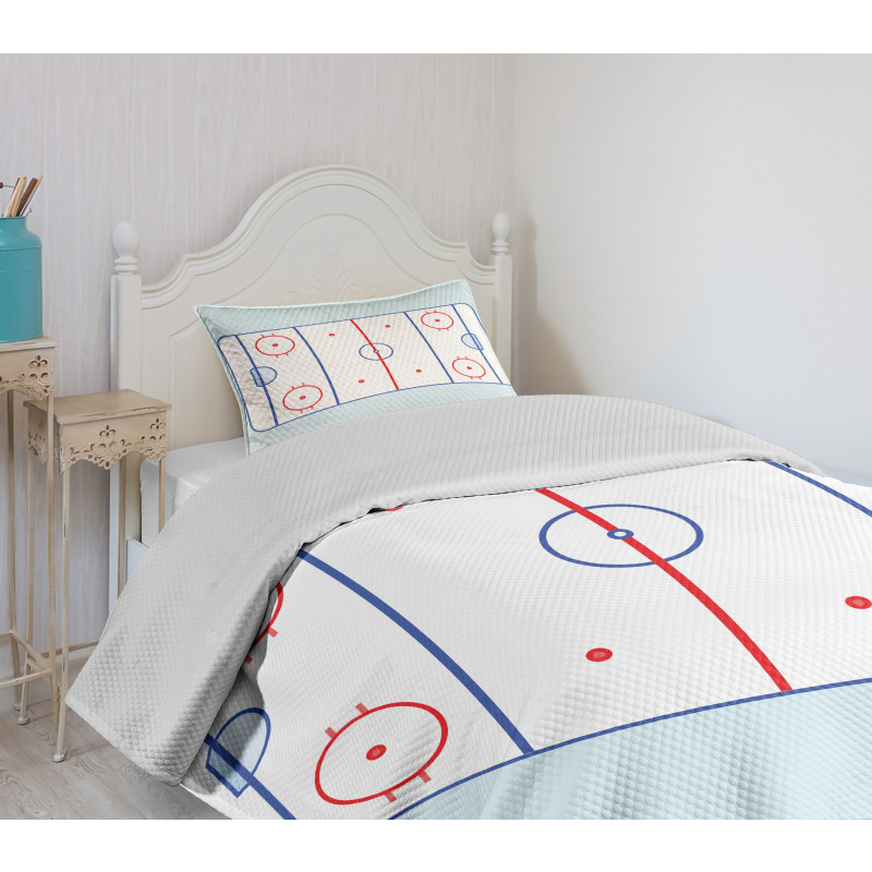 Graphic Field Outline Bedspread Set