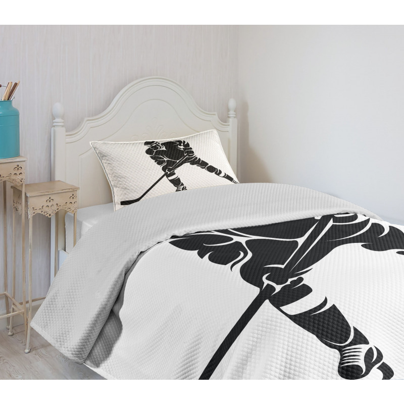 Black Silhouette Match Bedspread Set