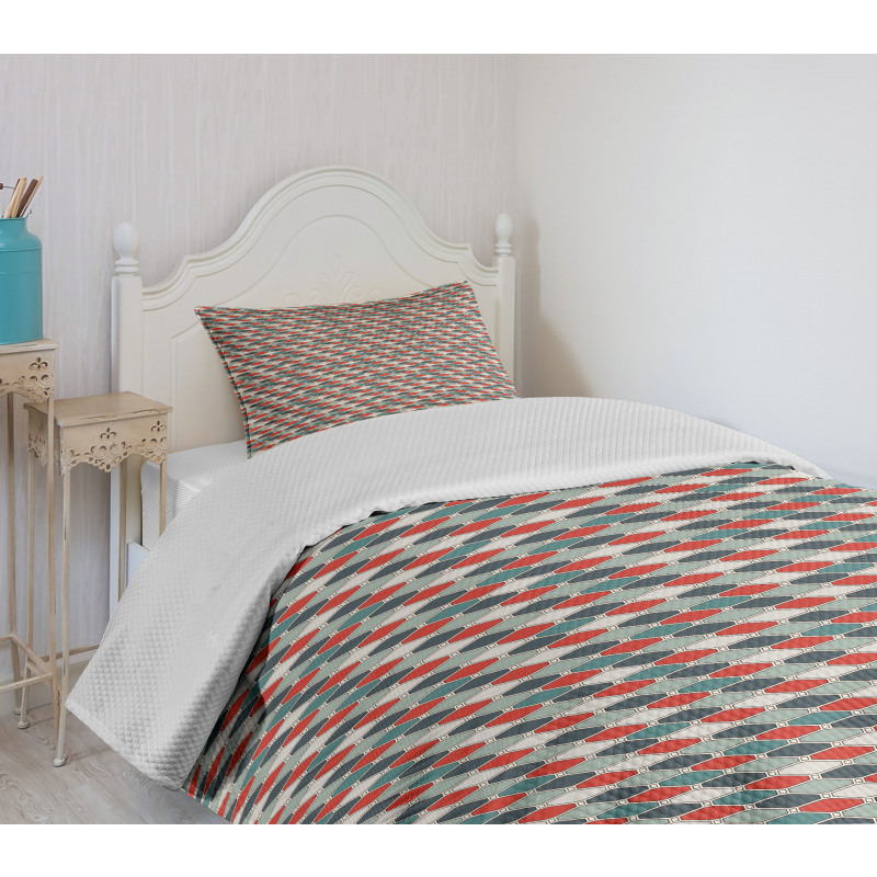 Geometric Mosaic Tile Bedspread Set