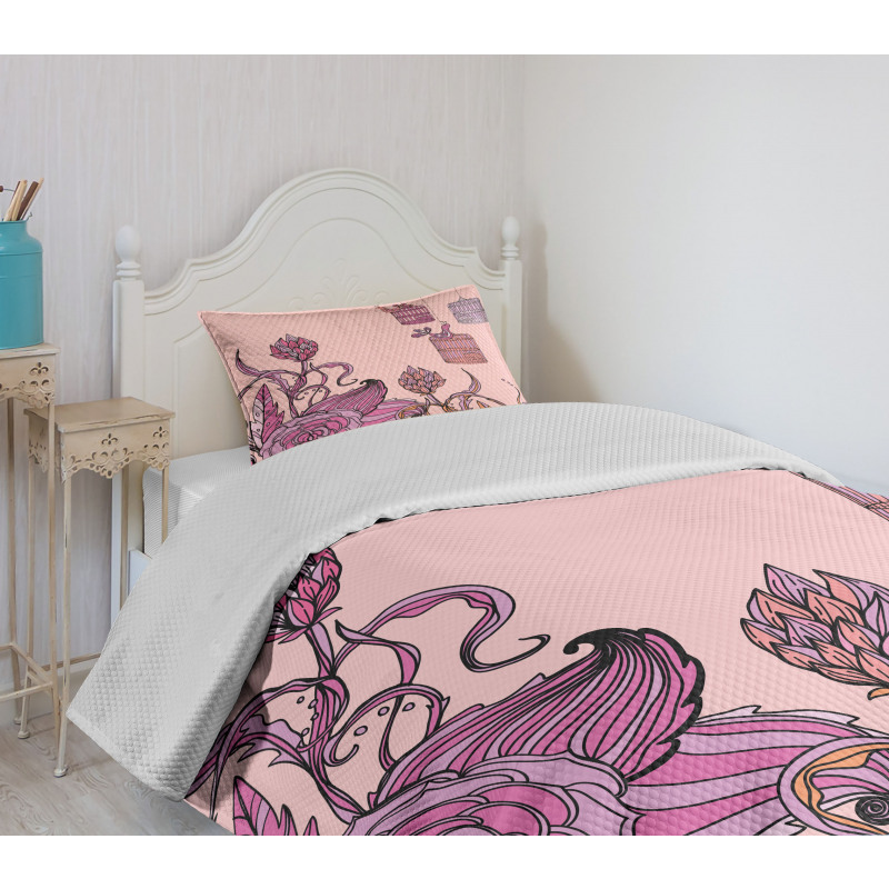 Bird Cage Flora Bedspread Set