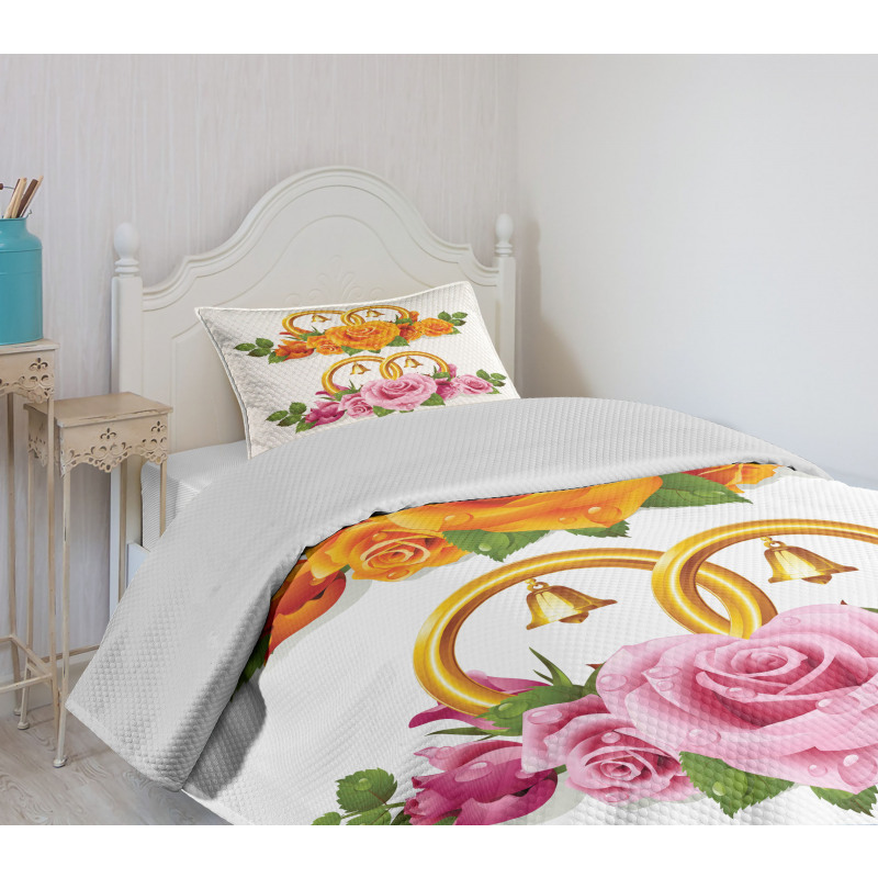 Roses Rings Bedspread Set