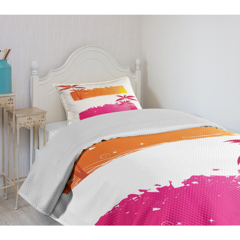 Tropical Grunge Bedspread Set