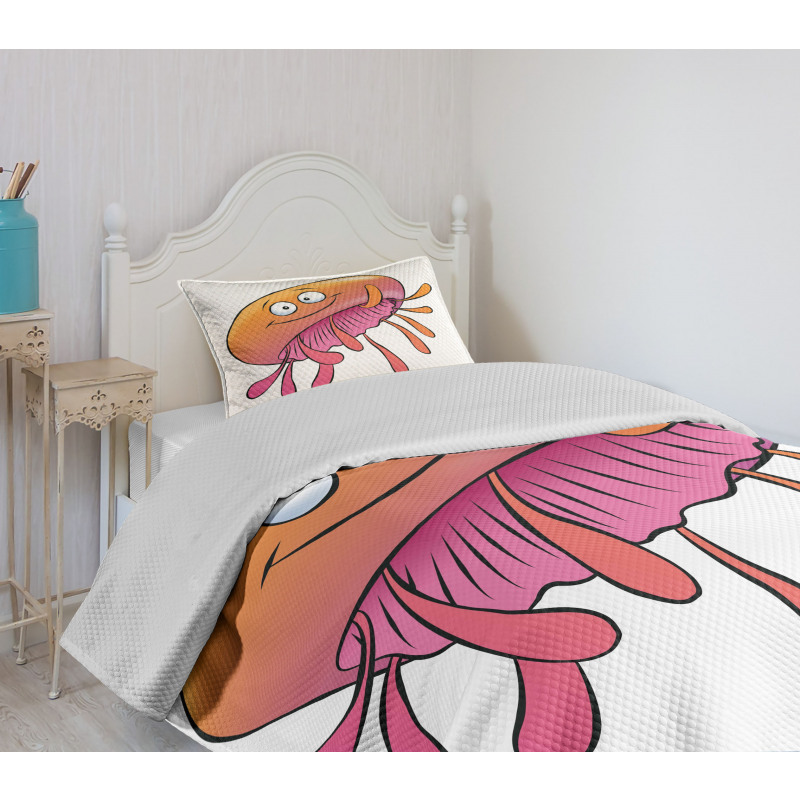 Funny Jellyfish Bedspread Set