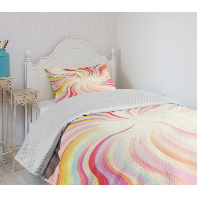 Wavy Lines Sixties Bedspread Set