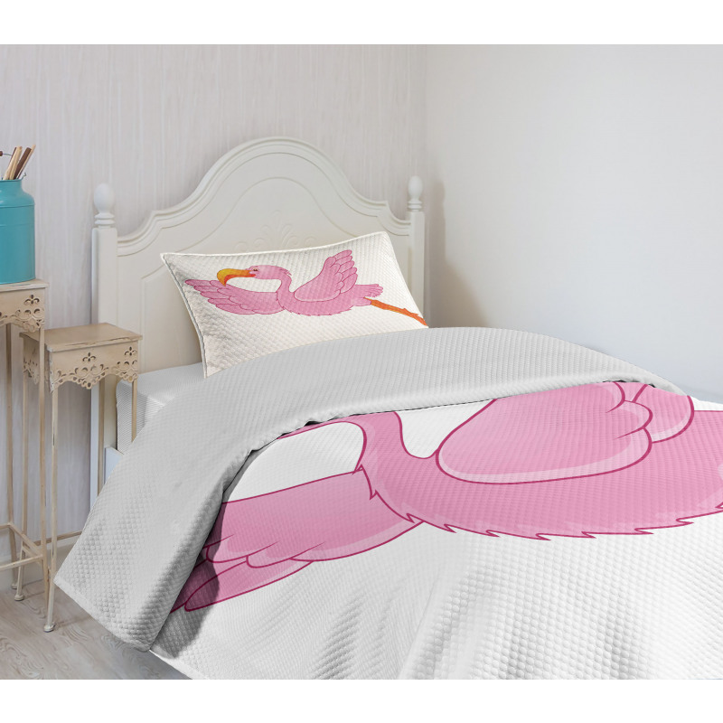 Exotic Flamingo Bedspread Set