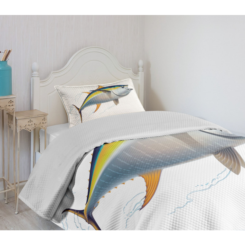 Realistic Yellowfin Tuna Bedspread Set