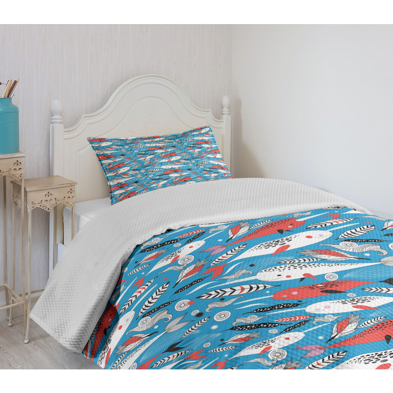 Underwater Life Pattern Bedspread Set