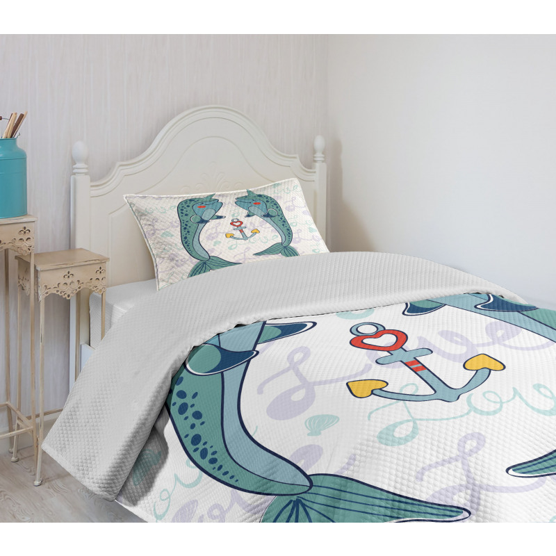 Animal Couple in Love Bedspread Set