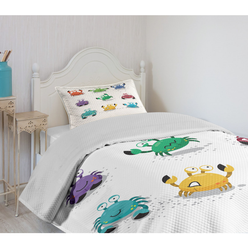 Cheery Cartoon Style Bedspread Set