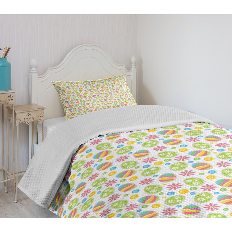 Patchwork Style Colorful Bedspread Set