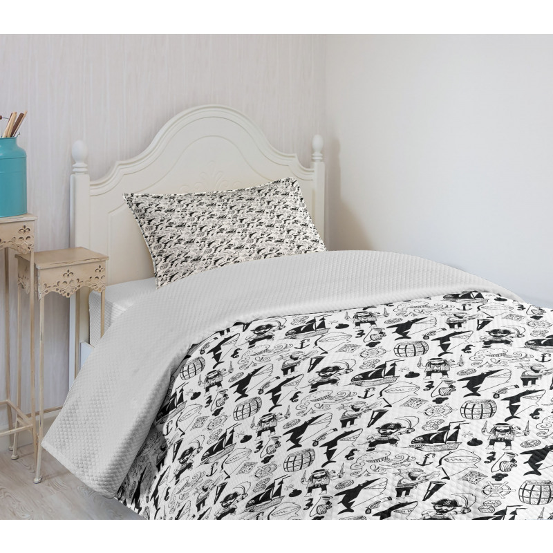 Buccaneers Sharks Sea Bedspread Set