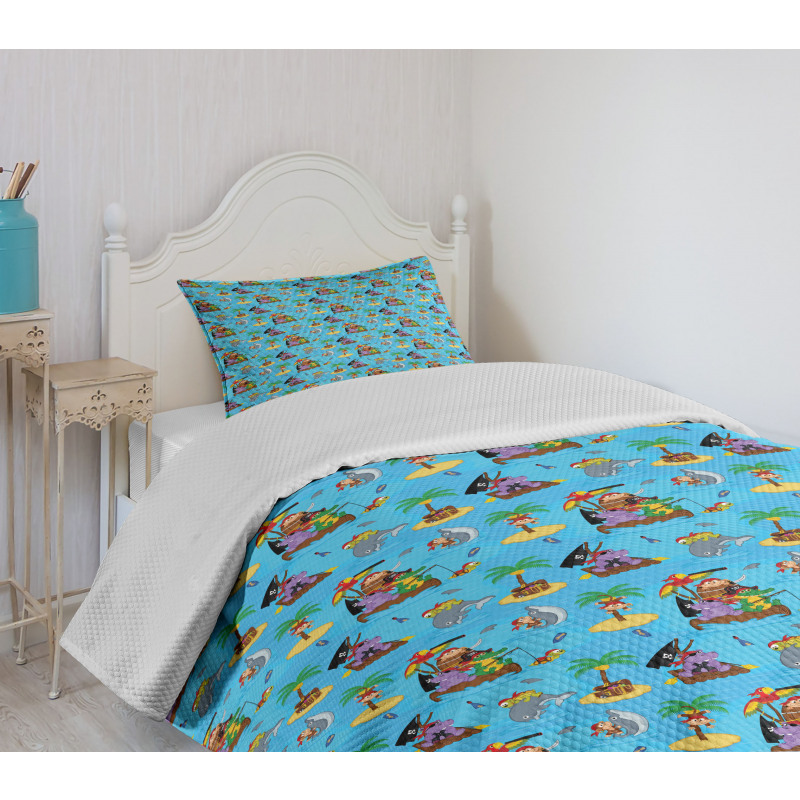 Funny Explorer Animals Bedspread Set