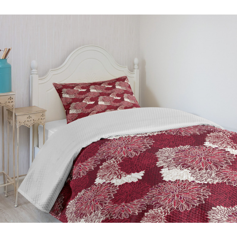 Chrysanthemums Bedspread Set