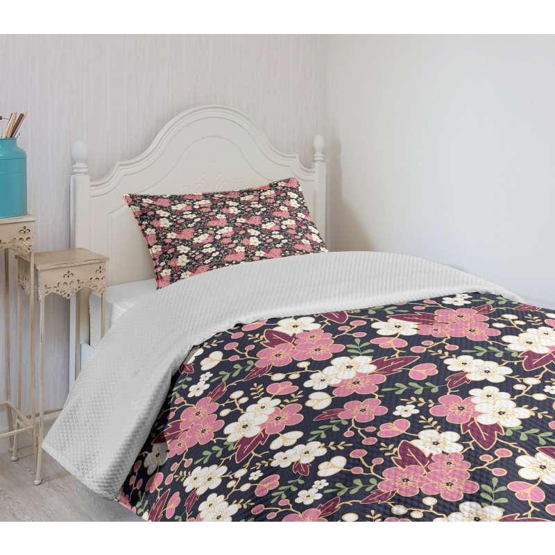 Night Garden Sakura Bedspread Set