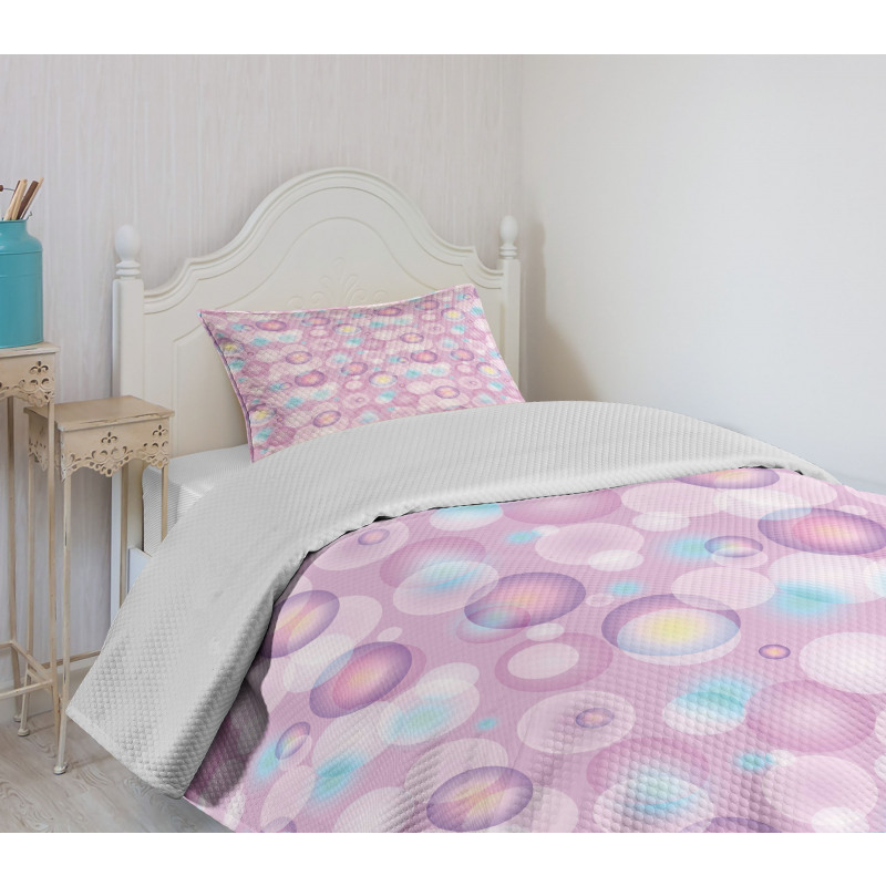 Vibrant Color Bubbles Bedspread Set