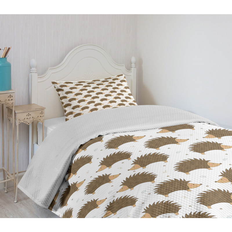 Cartoon Porcupines Bedspread Set