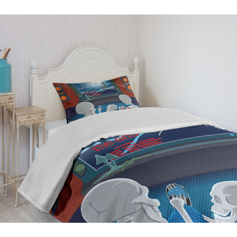 Skeleton Family Bedspread Set