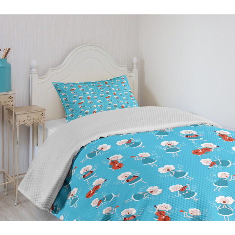 Music Instruments Fantasy Bedspread Set