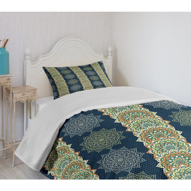 Bohemian Moroccan Motifs Bedspread Set