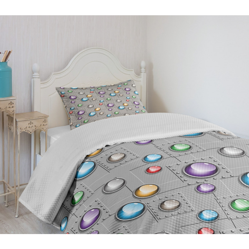 Industrial Vivid Spots Bedspread Set