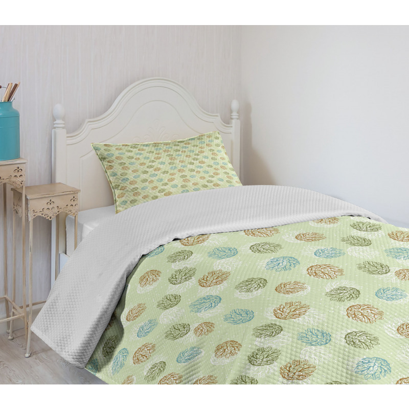 Abstract Pine Cones Bedspread Set