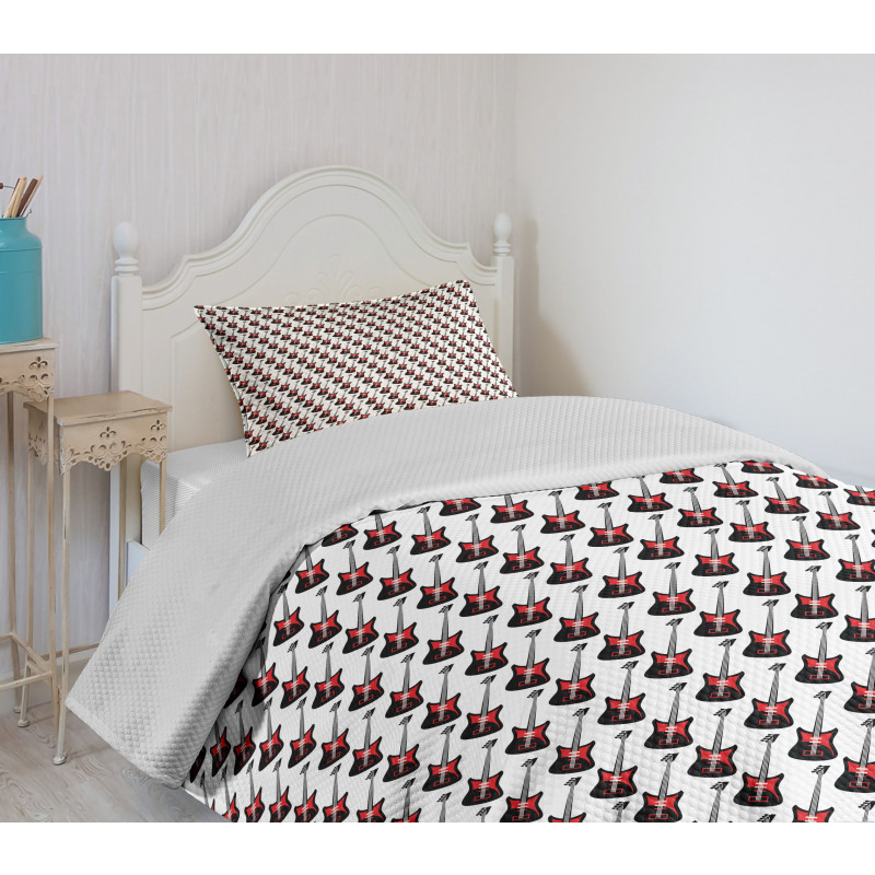 Rock Electric Guitars Bedspread Set