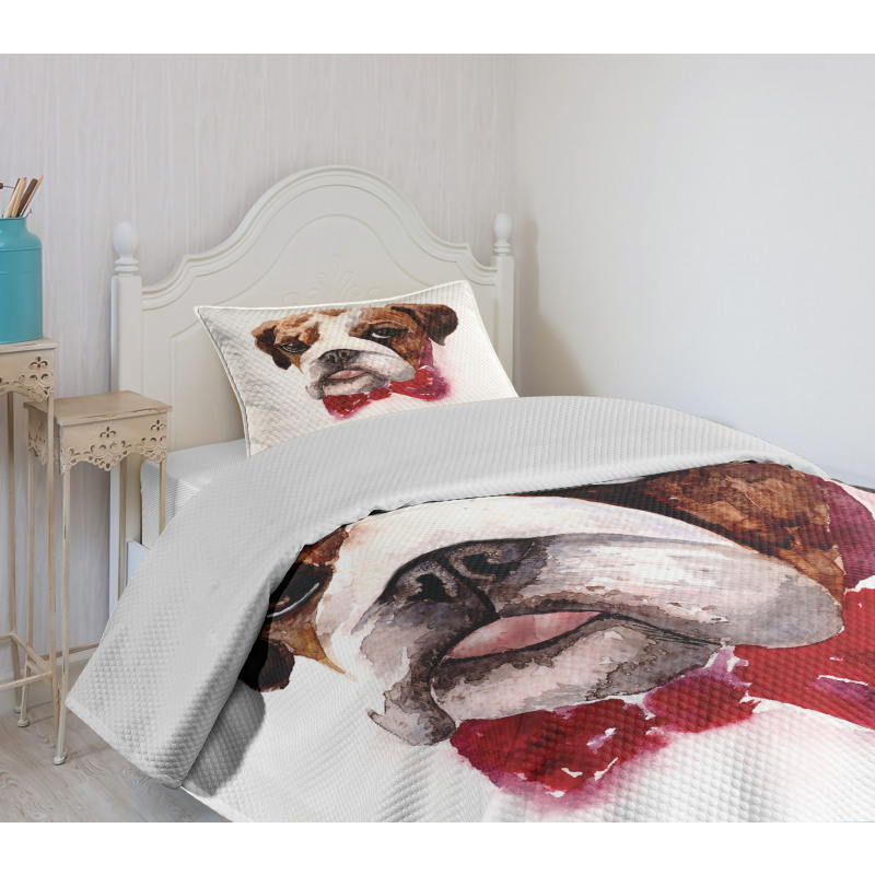 Watercolor Dog Bedspread Set