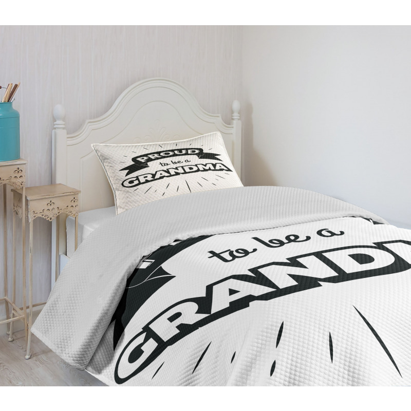 Banner and Abstract Lines Bedspread Set