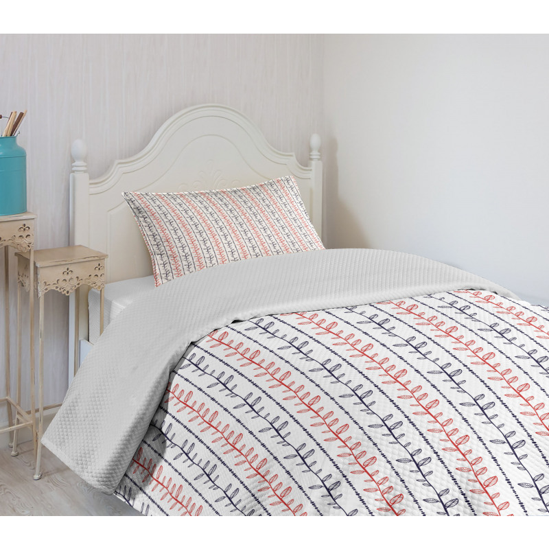 Branches Dotted Lines Bedspread Set