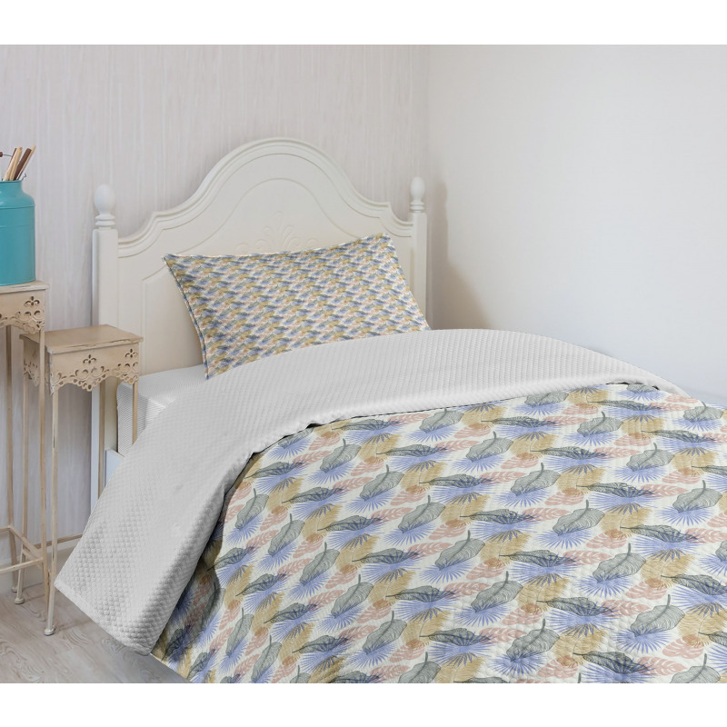 Palm Monstera Banana Bedspread Set